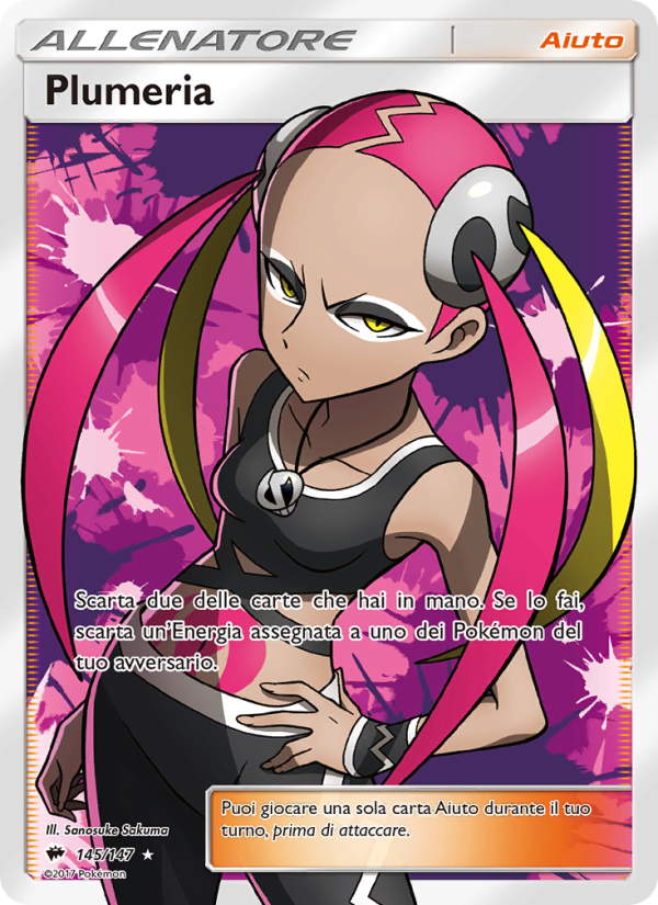 Plumeria 145/169 — Burning Shadows (Italian Pokémon TCG card)