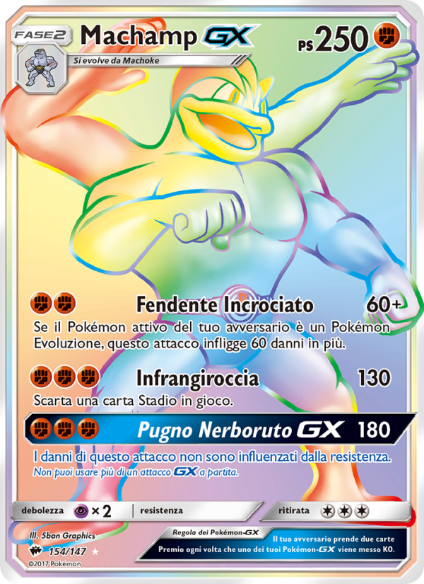 Machamp GX 154/169 — Burning Shadows (Italian Pokémon TCG card)