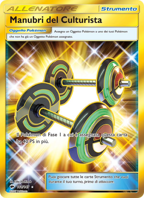 Manubri del Culturista 161/169 — Burning Shadows (Italian Pokémon TCG card)