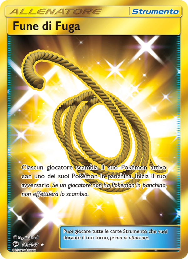 Fune di Fuga 163/169 — Burning Shadows (Italian Pokémon TCG card)