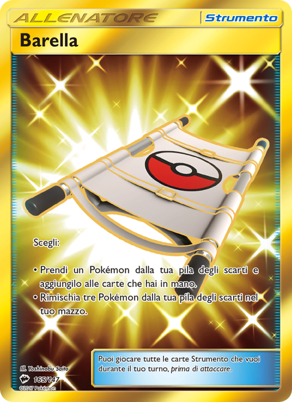 Barella 165/169 — Burning Shadows (Italian Pokémon TCG card)
