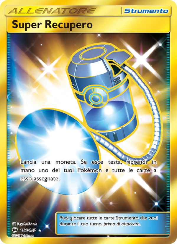 Super Recupero 166/169 — Burning Shadows (Italian Pokémon TCG card)