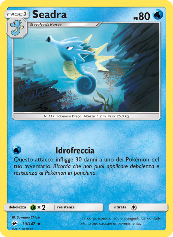 Seadra 030/169 — Burning Shadows (Italian Pokémon TCG card)