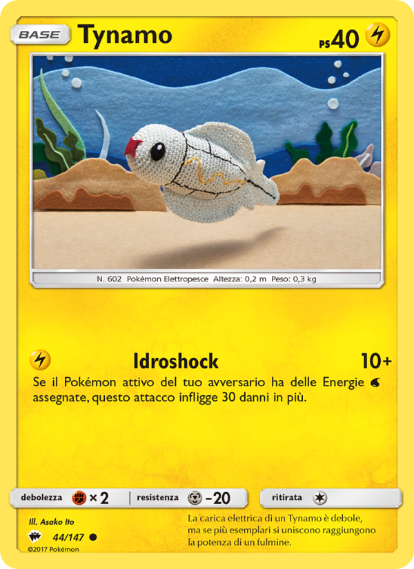 Tynamo 044/169 — Burning Shadows (Italian Pokémon TCG card)