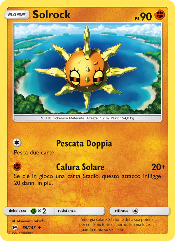Solrock 069/169 — Burning Shadows (Italian Pokémon TCG card)