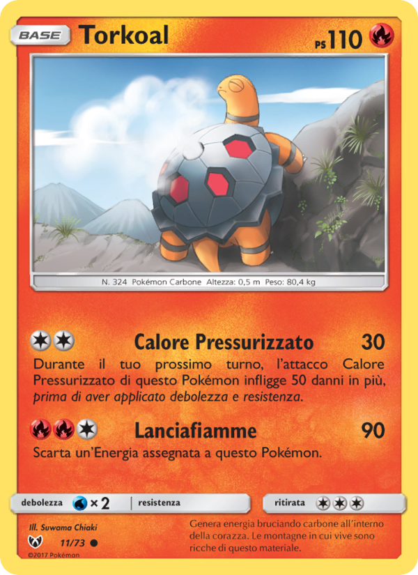 Torkoal 011/78 — Shining Legends (Italian Pokémon TCG card)