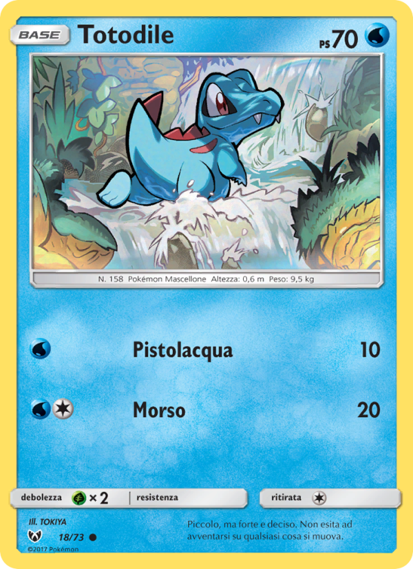 Totodile 018/78 — Shining Legends (Italian Pokémon TCG card)