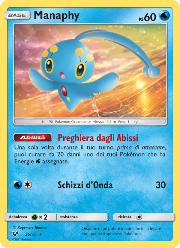 Manaphy 025/78 — Shining Legends (Italian Pokémon TCG card)