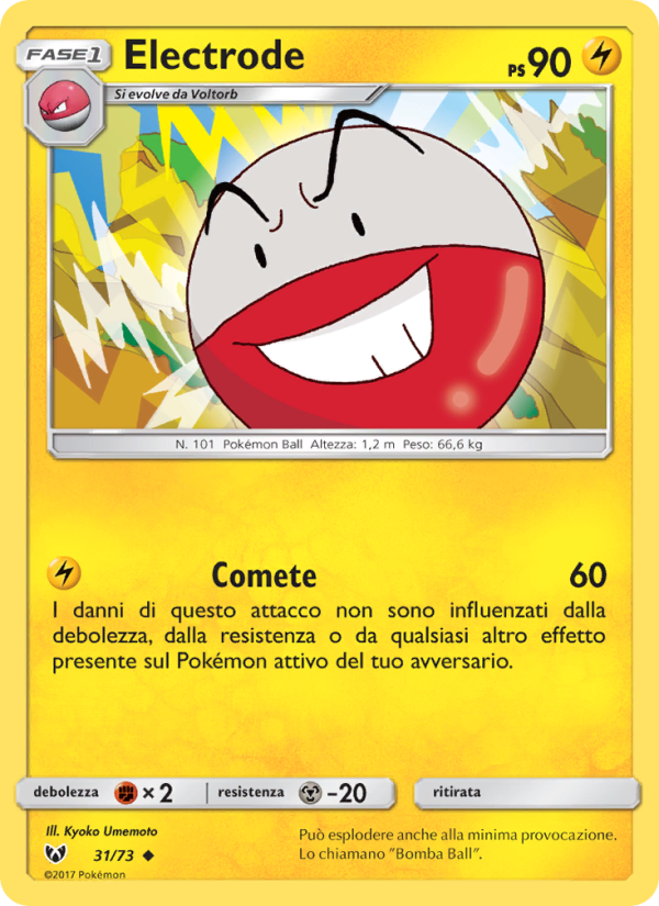Electrode 031/78 — Shining Legends (Italian Pokémon TCG card)