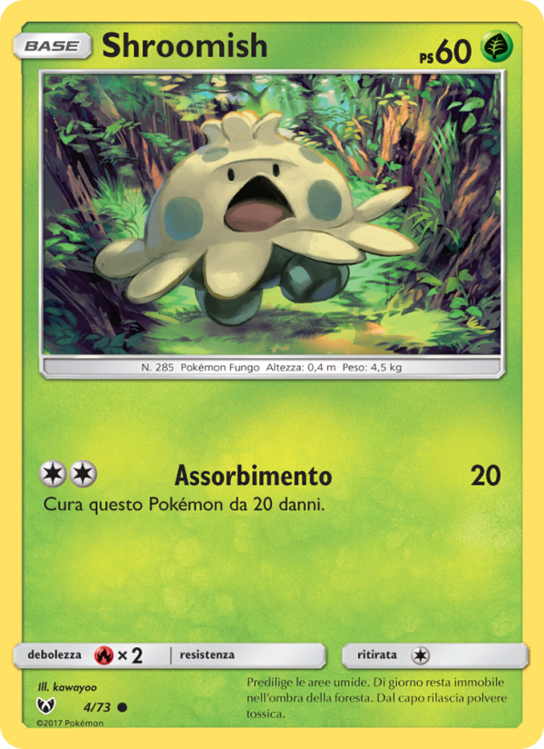 Shroomish 004/78 — Shining Legends (Italian Pokémon TCG card)
