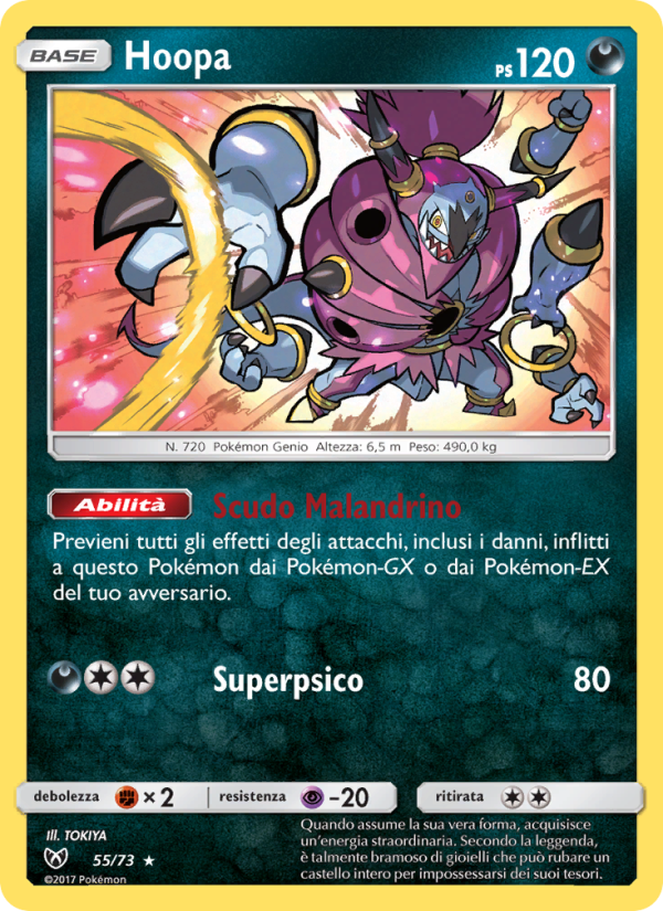 Hoopa 055/78 — Shining Legends (Italian Pokémon TCG card)