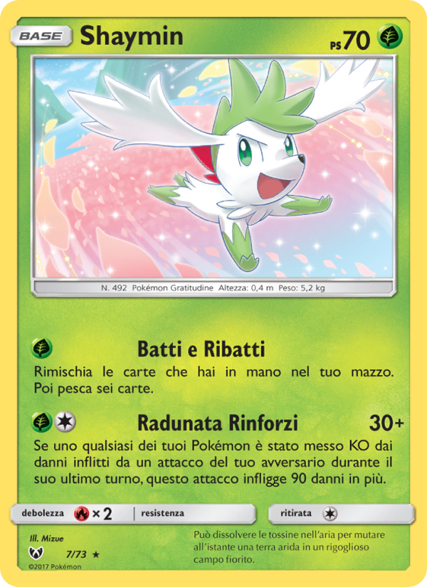 Shaymin 007/78 — Shining Legends (Italian Pokémon TCG card)