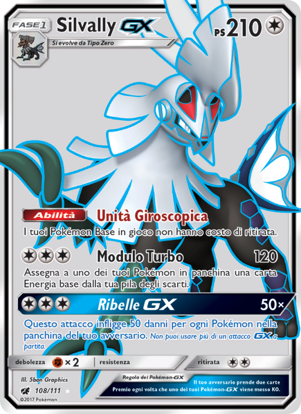Silvally GX 108/124 — Crimson Invasion (Italian Pokémon TCG card)