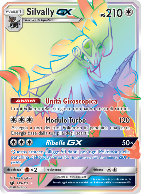 Silvally GX 119/124 — Crimson Invasion (Italian Pokémon TCG card)