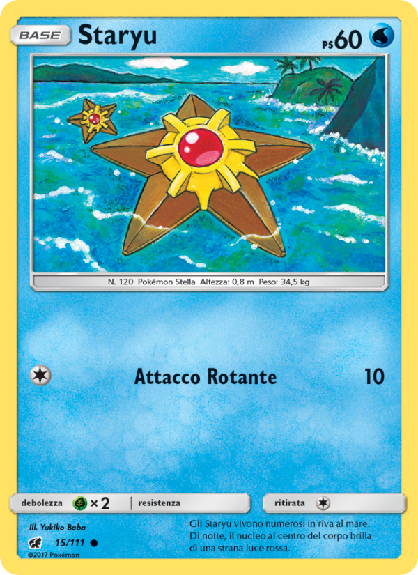 Staryu 015/124 — Crimson Invasion (Italian Pokémon TCG card)