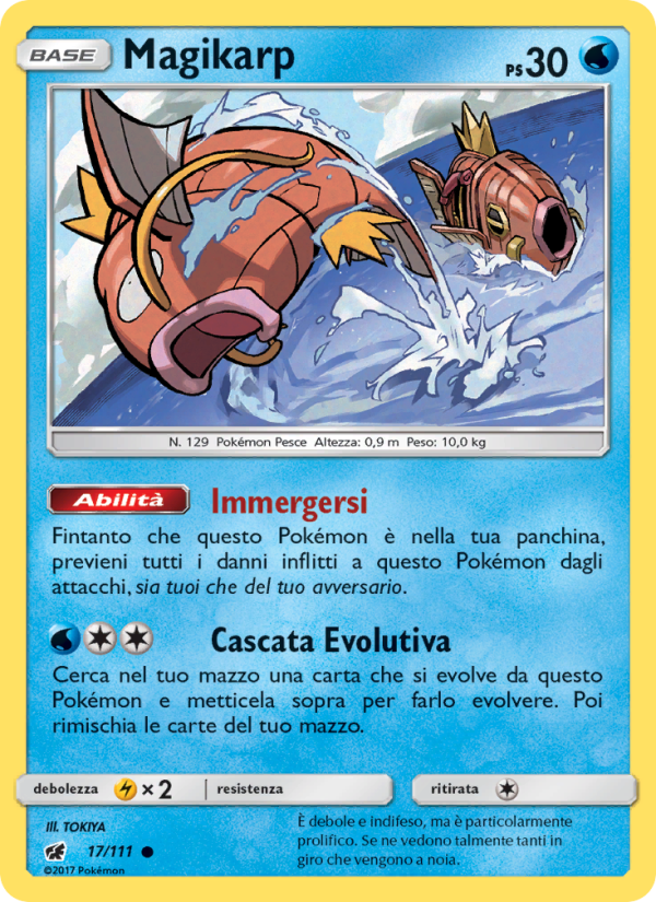 Magikarp 017/124 — Crimson Invasion (Italian Pokémon TCG card)
