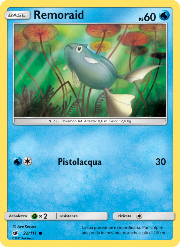 Remoraid 022/124 — Crimson Invasion (Italian Pokémon TCG card)