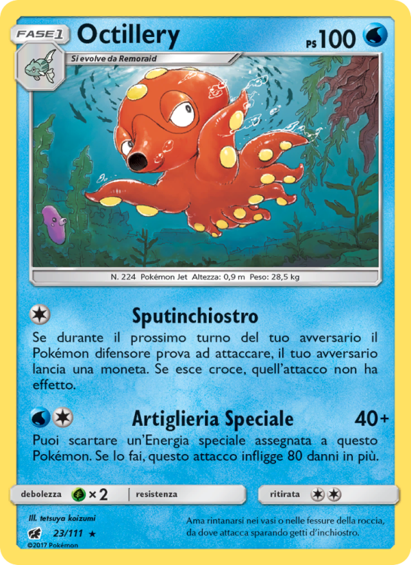 Octillery 023/124 — Crimson Invasion (Italian Pokémon TCG card)