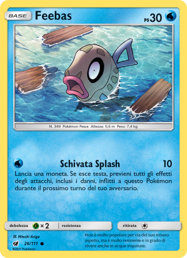 Feebas 026/124 — Crimson Invasion (Italian Pokémon TCG card)