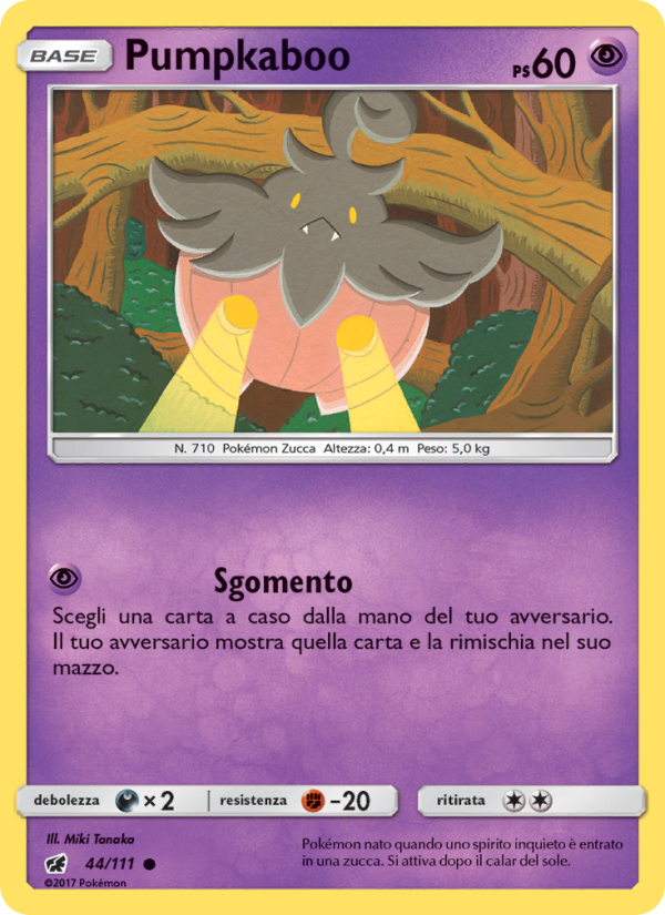 Pumpkaboo 044/124 — Crimson Invasion (Italian Pokémon TCG card)