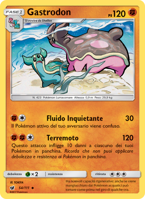 Gastrodon 054/124 — Crimson Invasion (Italian Pokémon TCG card)