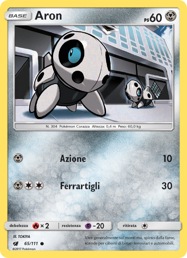 Aron 065/124 — Crimson Invasion (Italian Pokémon TCG card)