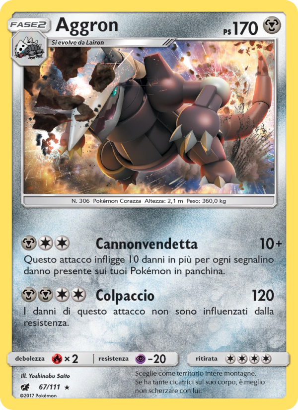 Aggron 067/124 — Crimson Invasion (Italian Pokémon TCG card)