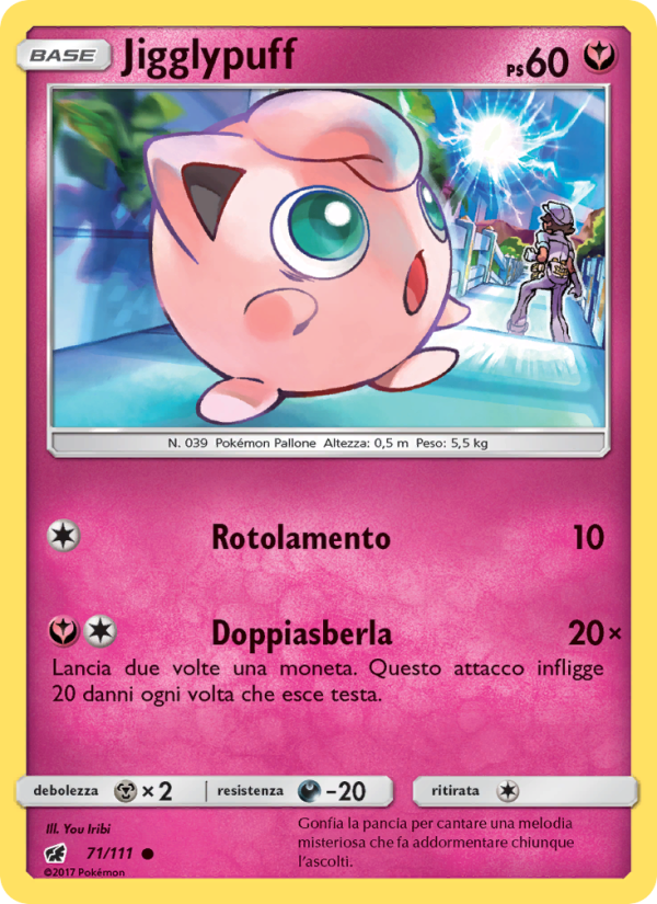 Jigglypuff 071/124 — Crimson Invasion (Italian Pokémon TCG card)