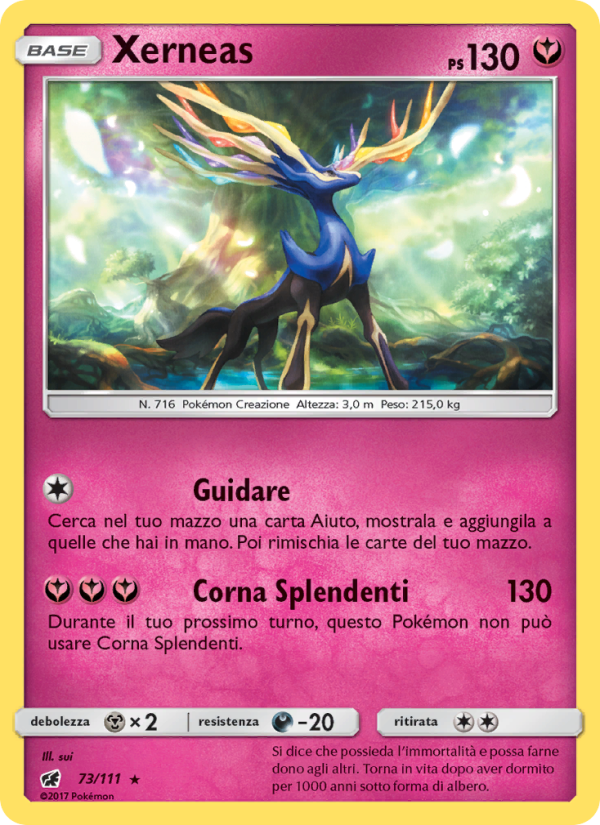 Xerneas 073/124 — Crimson Invasion (Italian Pokémon TCG card)