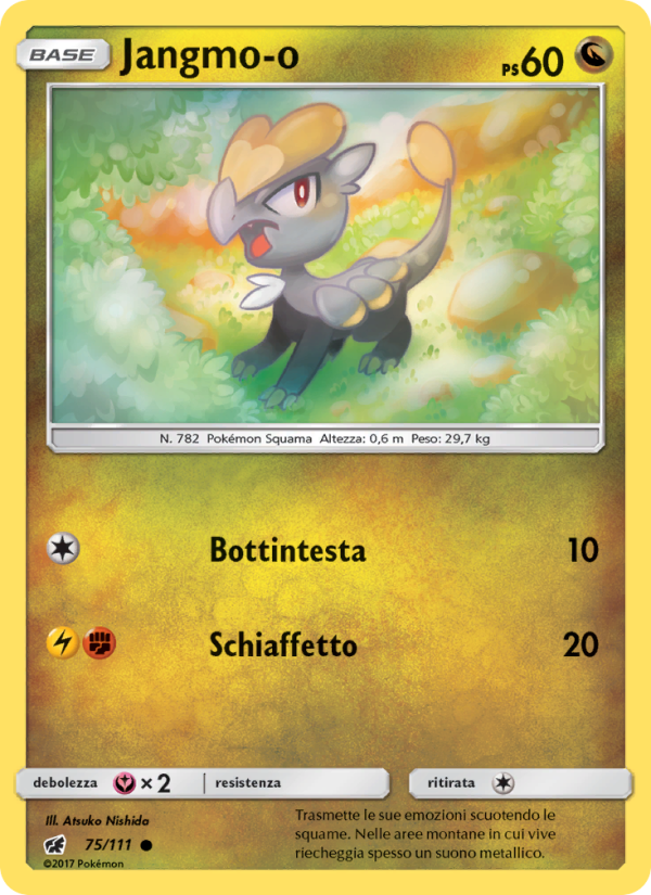 Jangmo-o 075/124 — Crimson Invasion (Italian Pokémon TCG card)