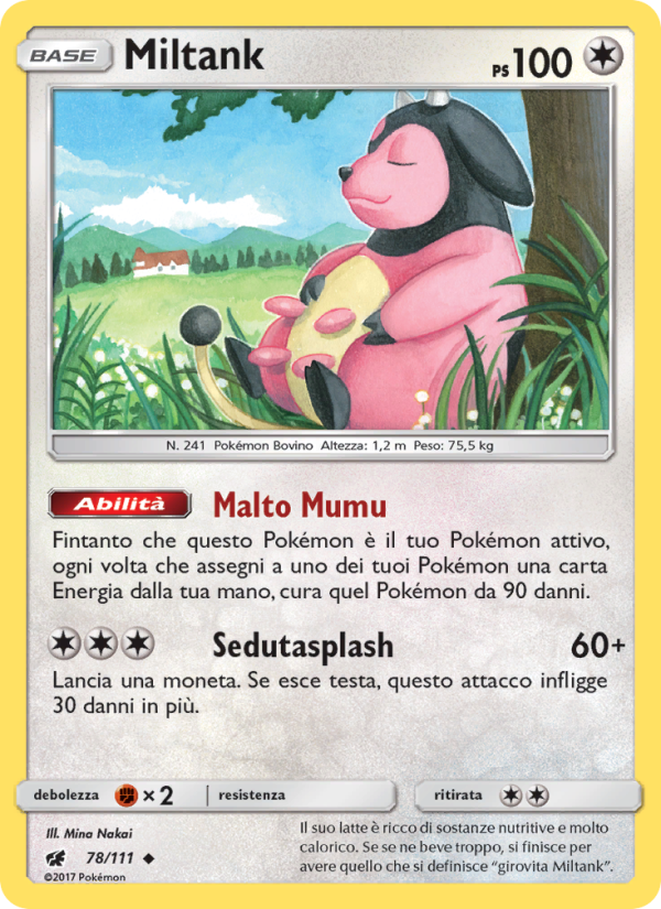 Miltank 078/124 — Crimson Invasion (Italian Pokémon TCG card)