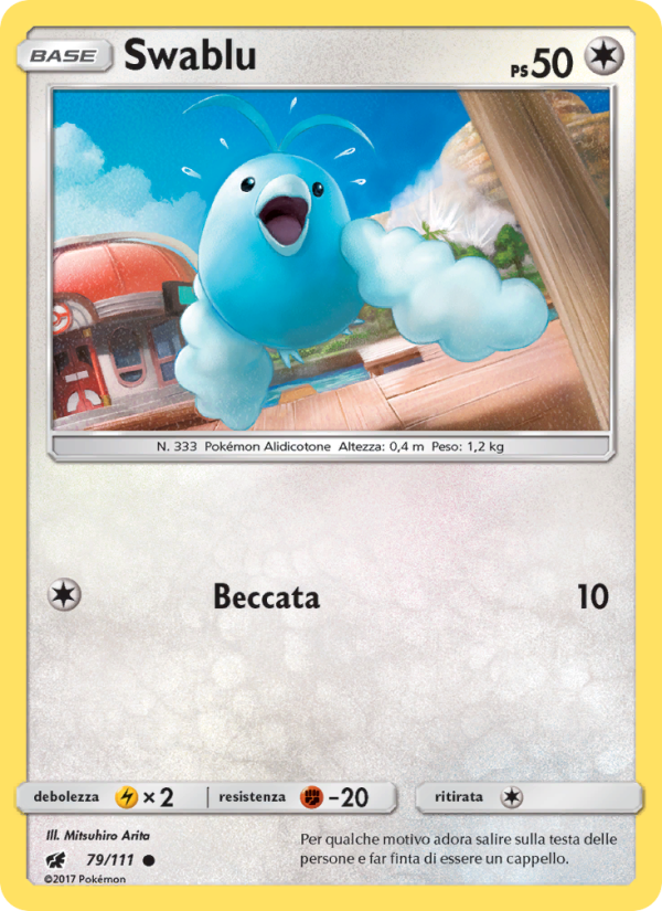 Swablu 079/124 — Crimson Invasion (Italian Pokémon TCG card)