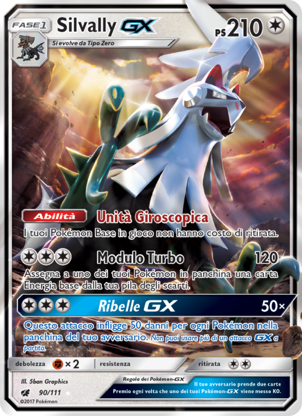 Silvally GX 090/124 — Crimson Invasion (Italian Pokémon TCG card)