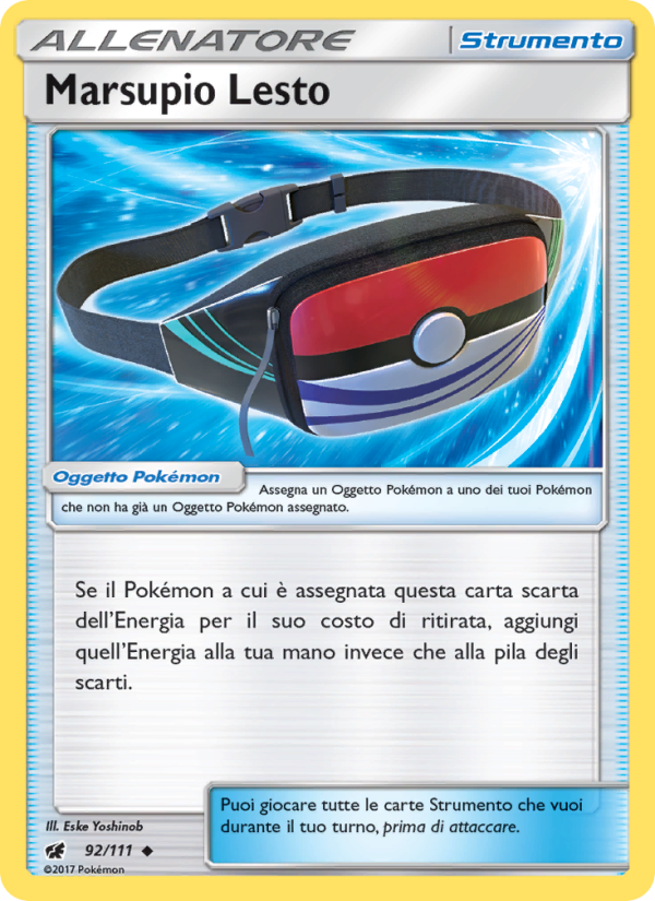 Marsupio Lesto 092/124 — Crimson Invasion (Italian Pokémon TCG card)