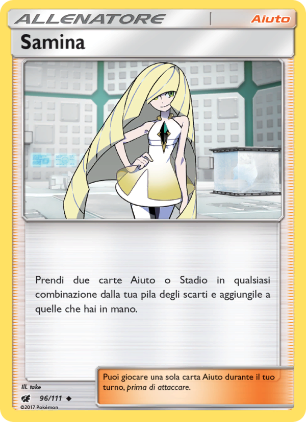 Samina 096/124 — Crimson Invasion (Italian Pokémon TCG card)