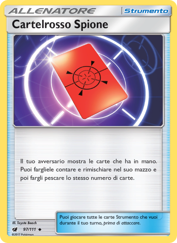 Cartelrosso Spione 097/124 — Crimson Invasion (Italian Pokémon TCG card)