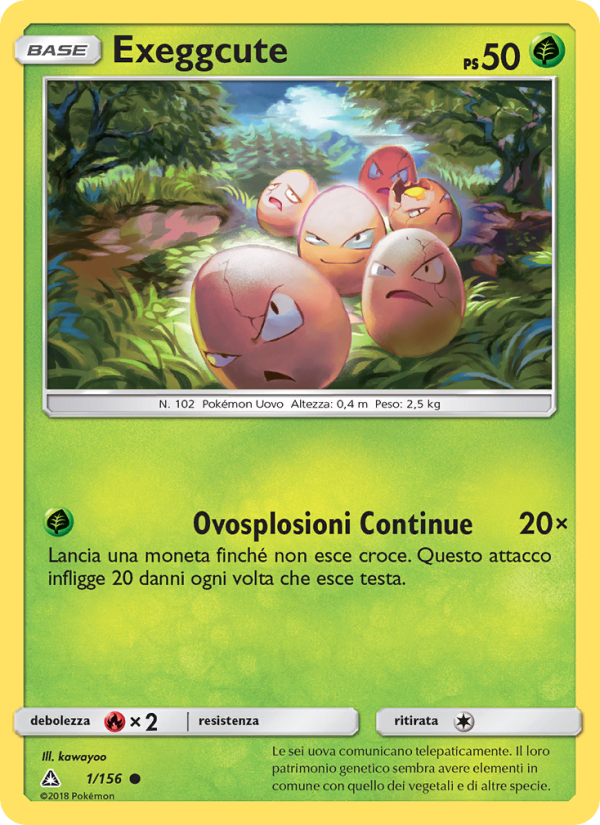 Exeggcute 001/173 — Ultra Prism (Italian Pokémon TCG card)