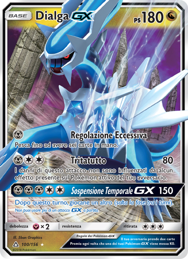 Dialga GX 100/173 — Ultra Prism (Italian Pokémon TCG card)