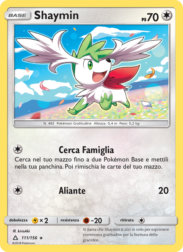 Shaymin 111/173 — Ultra Prism (Italian Pokémon TCG card)