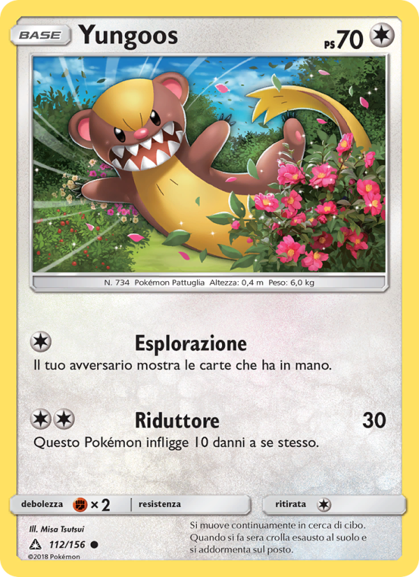 Yungoos 112/173 — Ultra Prism (Italian Pokémon TCG card)