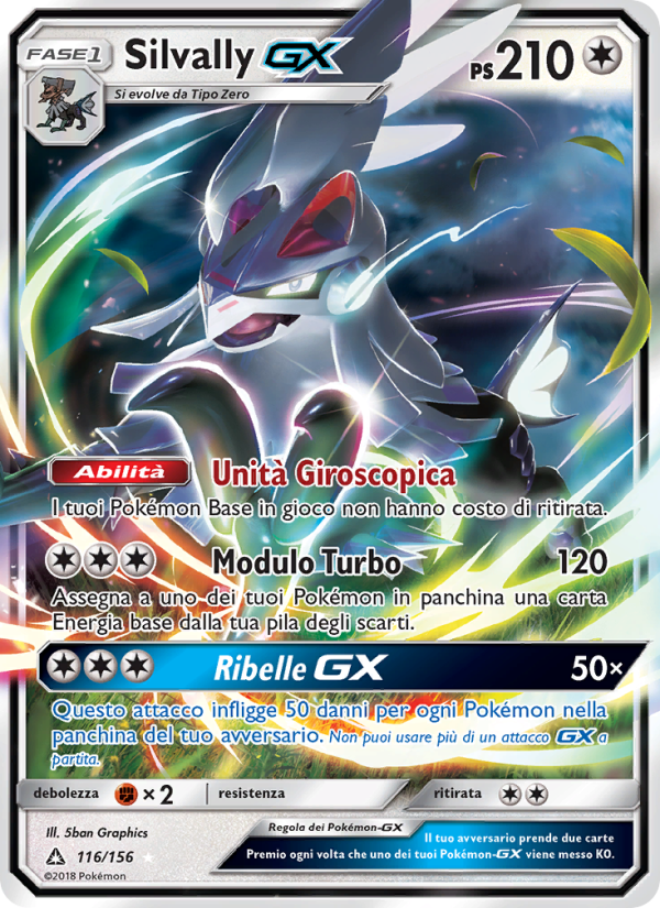 Silvally GX 116/173 — Ultra Prism (Italian Pokémon TCG card)