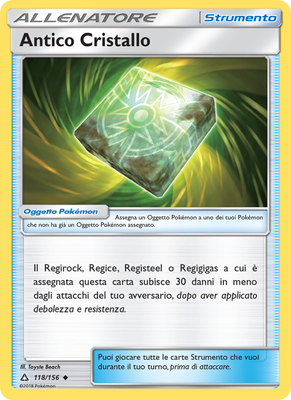 Antico Cristallo 118/173 — Ultra Prism (Italian Pokémon TCG card)