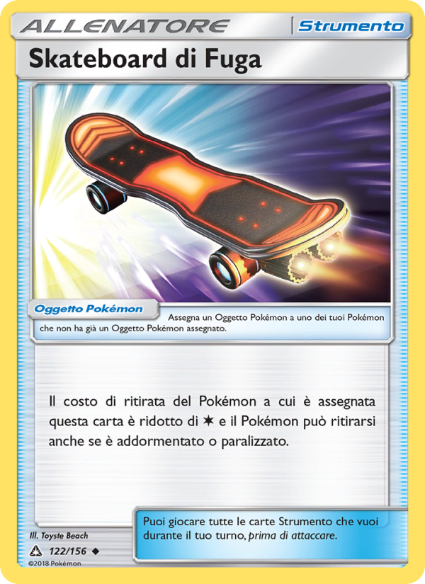 Skateboard di Fuga 122/173 — Ultra Prism (Italian Pokémon TCG card)