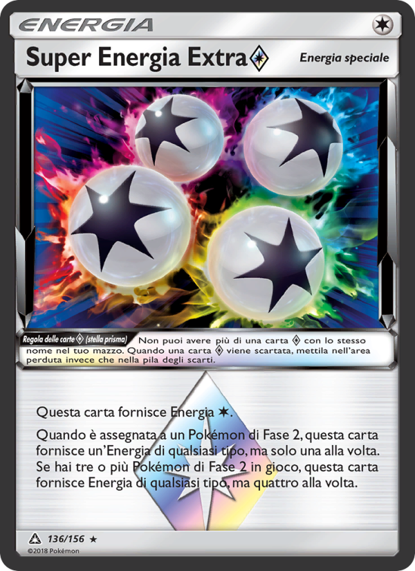 Super Energia Extra ◇ 136/173 — Ultra Prism (Italian Pokémon TCG card)