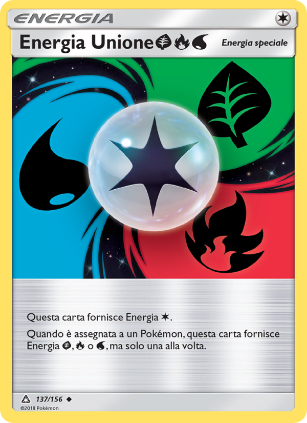 Energia Unione GrassFireWater 137/173 — Ultra Prism (Italian Pokémon TCG card)