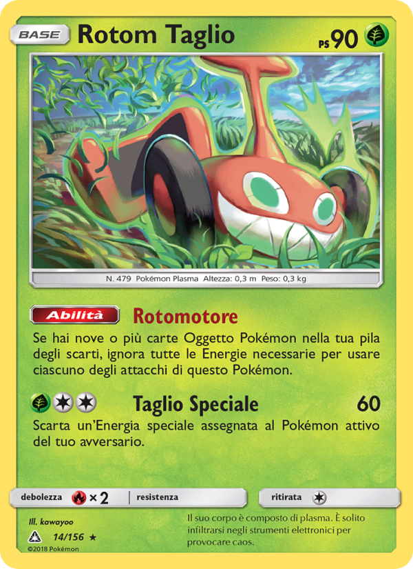 Rotom Taglio 014/173 — Ultra Prism (Italian Pokémon TCG card)