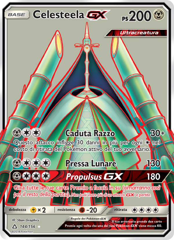 Celesteela GX 144/173 — Ultra Prism (Italian Pokémon TCG card)