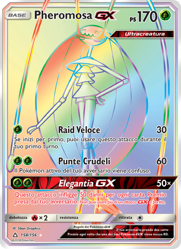 Pheromosa GX 158/173 — Ultra Prism (Italian Pokémon TCG card)
