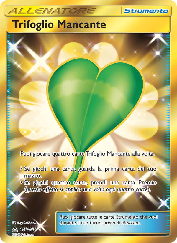 Trifoglio Mancante 168/173 — Ultra Prism (Italian Pokémon TCG card)