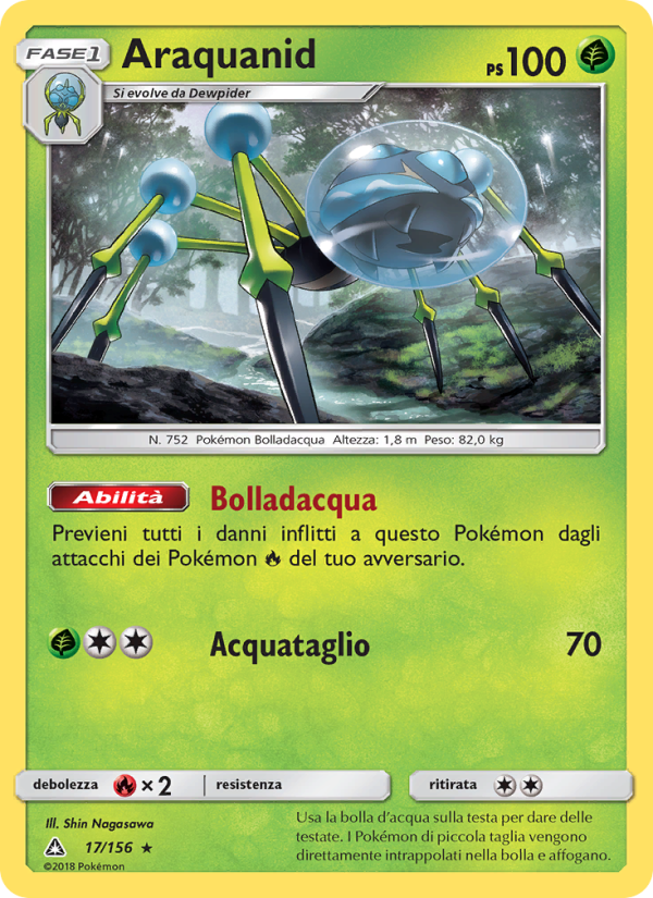 Araquanid 017/173 — Ultra Prism (Italian Pokémon TCG card)